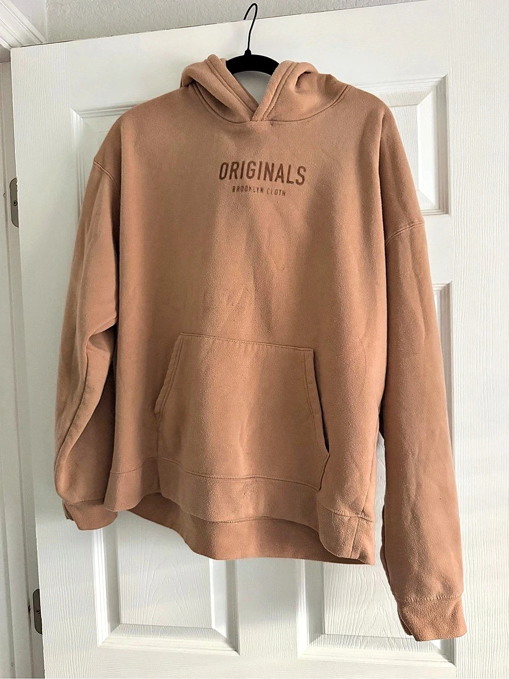 Brooklyn Cloth Originals Tonal Embroidered Hoodie Brown